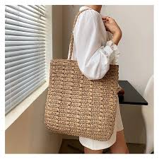 Bolso de Mano de Rafia Bohemio para el Verano - YQBUER