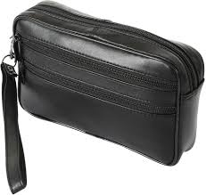 SOTALA Bolso de Mano de Hombre en Cuero Genuino