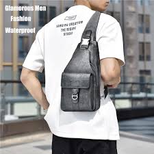 QMZL Bandolera Mochila Impermeable Crossbody - Estilo y Funcionalidad para el Hombre Moderno