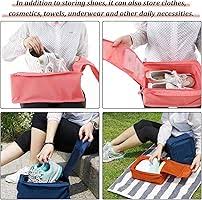 KASESSS Zapatos Portátil Impermeable Zapatillas - Conjunto Ideal de Bolso y Zapatillas
