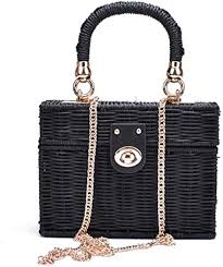 Bolso de Rafia Negro para Mujeres - Estilo y Versatilidad