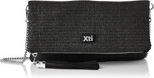 Bolso de Rafia Negro XTI 86436 - Elegancia y Estilo