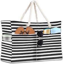 BGIUSQF Bolso de Playa con Cremallera y Múltiples Bolsillos