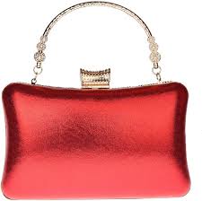 Bolso Fiesta Rojo WANZPITS con Diamantes Imitación para Graduación