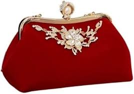 Bolso Fiesta Rojo Tbkoly: Elegancia y Estilo con Diamantes Decorados