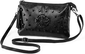 LaRechor Bandolera Pequeño Remache Hombro: Elegancia y Estilo en un Bolso Negro
