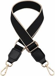 Correa de Bolso Negro Kiwochy - Longitud Ajustable de 85 a 135 cm con Mosquetón