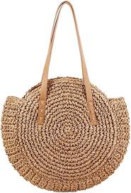 Bolso Rafia Redondo DierCosy para Mujeres - Estilo Bohemio