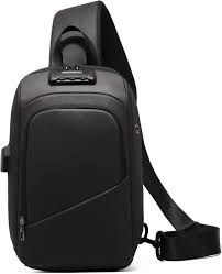 Bandolera Antirrobo Impermeable para Ciclismo y Negocios - Negro