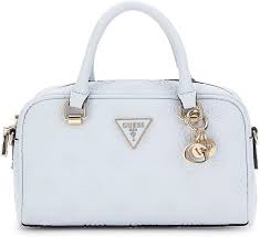 Bolso Guess Blanco con Diseño en Relieve y Detalles Dorados