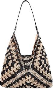 Bolso Rafia Negro Mujer DKIIL NOIYB - Estilo y Versatilidad en tus Vacaciones