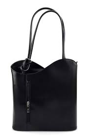 Bolso Negro de Piel para Mujer: Mochila Bandolera Versátil