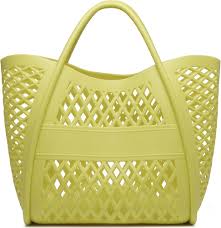 Bolso Playa de Gelatina Estética para Mujeres en Amarillo