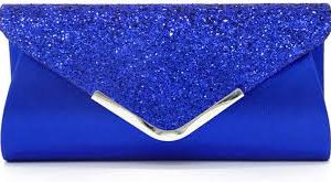 Bolso Azul Fiesta CORIOS Brillante con Lentejuelas para Graduación