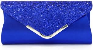 Bolso Azul Fiesta CORIOS Brillante con Lentejuelas para Graduación