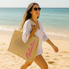 Bolso de Playa Personalizado Arpillera Impermeable CITRALOKA