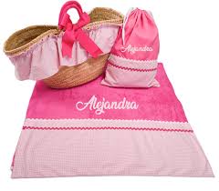 Capazo Mimbre Toalla Bañadores Personalizado - Tu Bolso de Playa Ideal