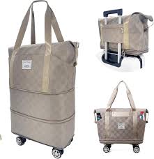 Bolso con Ruedas Plegable y Capacidad Extensible