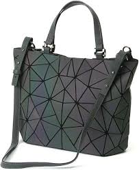 Bolso Geométrico Luminoso Holográfico Qingmei EU - Estilo Ecológico