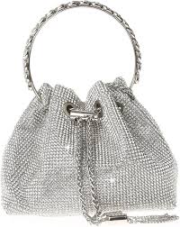 Bolso Plateado Mujer COAIMANEY con Diamantes Imitación