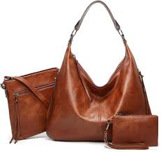 Bolsas Hombro Bolsos Conjunto Marrón - Bolso Hobo Elegante