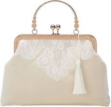 Bolso Beige Boda HUFFA: Elegancia en Terciopelo