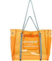 Bolso de Vinilo Transparente para Piscina - Estilo Naranja