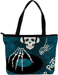 Bolso de Vinilo Calavera Multicolor para un Estilo Único