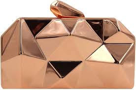 Cartera de Mano Meliya en Brillante Oro Rosa - Elegancia y Estilo