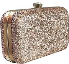 Bolso de Cóctel Étnico Brillante en Oro Rosa