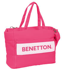 Bolso Rosa Fucsia Portátil Benetton Raspberry - Estilo y Comodidad