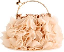 Bolso Embrague Floral Rosa Palo para Ceremonia