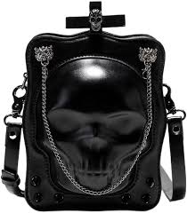 Bolso Calavera Mujer con Tachuelas para Halloween