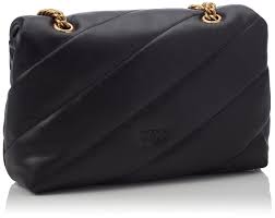 Pinko Classic Quilt Bolso Z99q - Elegancia en Negro Antiguo