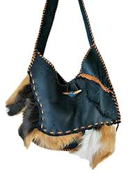 Bolso Azul de Piel Hippie para Mujer - Estilo Único y Versátil