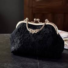 Bolso Negro Fiesta Vintage de Diseñador - Elegancia y Estilo