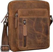 STILORD Bandolera Mensajero Crossbody de Piel Genuina para Hombre