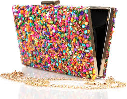 Bolso Fiesta Monsita con Pedrería Brillante para Ceremonias Elegantes