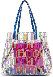 Bolso Transparente Estampado Letras - Estilo Moderno y Versátil