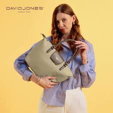 Bolso Nylon Mujer David Jones Impermeable Bandolera Totalizador