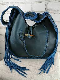 Bolso Azul Flecos Hippie para Mujer - Estilo y Comodidad