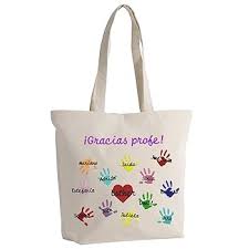 Bolso Profesor Bicolor Bordado Personalizado