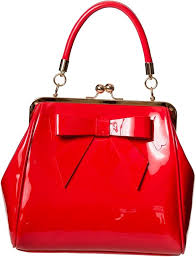 Bolso Rojo Rockabilly Brillante de Banned Apparel