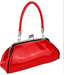 Bolso Rojo Schompi Retro Decorativo en Charol