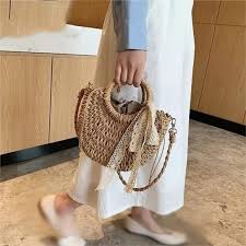 DGSYUAN Bolso Tejido Bandolera para Mujer - Estilo Verano
