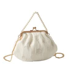 KFMON Perlas Blanca Nupcial Embrague - Elegancia en Cada Ocasión