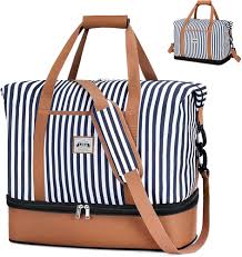 Bolso Fin de Semana Mujer Lekespring Weekender con Compartimento Impermeable